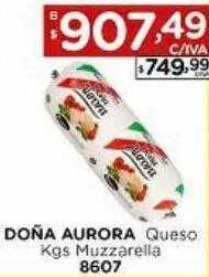 Hipermay Doña Aurora Queso Kgs Muzzarella oferta