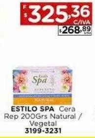 Hipermay Estilo Spa Cera Rep Natural Vegetal oferta