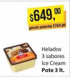 Supermercados Damesco Helados 3 Sabores Ice Cream oferta
