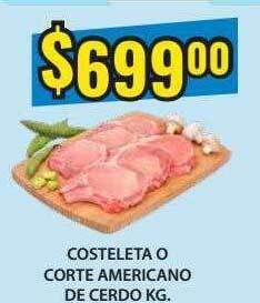 Supermercados Damesco Costeleta O Corte Americano De Cerdo Kg oferta