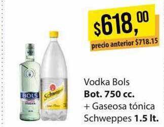 Supermercados Damesco Vodka Bols + Gaseosa Tónica Schweppes oferta