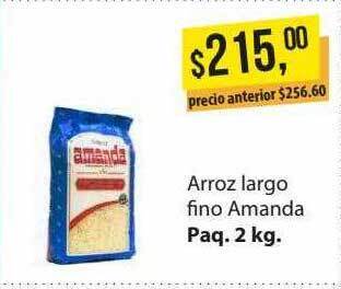 Supermercados Damesco Arroz Largo Fino Amanda oferta