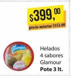Supermercados Damesco Helados 4 Sabores Glamour oferta