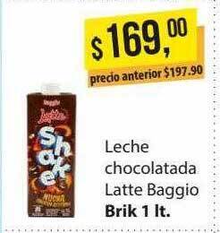 Supermercados Damesco Leche Chocolatada Latte Baggio oferta