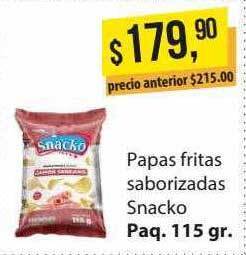 Supermercados Damesco Papas Fritas Saborizadas Snacko oferta