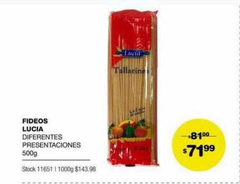 Atomo Conviene Fideos Lucia oferta