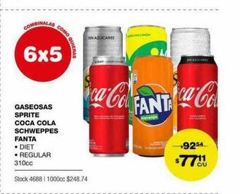 Atomo Conviene Gaseosa Sprite Coca Cola Schweppes Fanta oferta