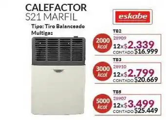 Eskabe Calefactor S21 Marfil