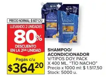 Carrefour Tío Nacho Shamppo Acondicionado V/Tipos Do y Pack x 400 ml oferta