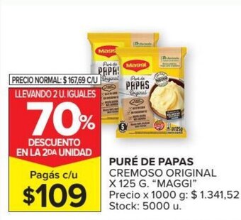 Carrefour Maggi Puré De Papas Cremoso Original x 125 g oferta