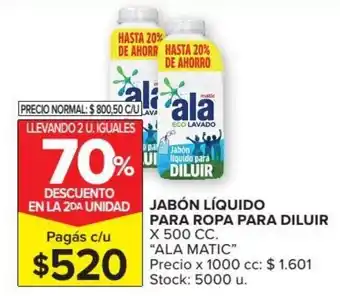 Carrefour ala Matic Jabón Líquido Para Ropa Para Diluir x 500 cc oferta