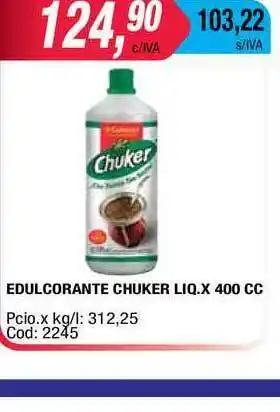 Maxiconsumo Edulcorante Chuker Liq. x 400cc oferta