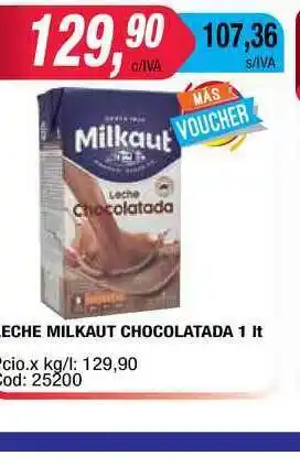 Maxiconsumo Leche Milkaut Chocolatada 1lt oferta