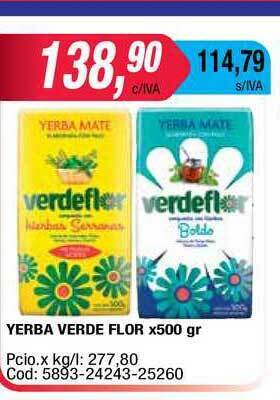 Maxiconsumo Yerba Verde Flor x 500gr oferta