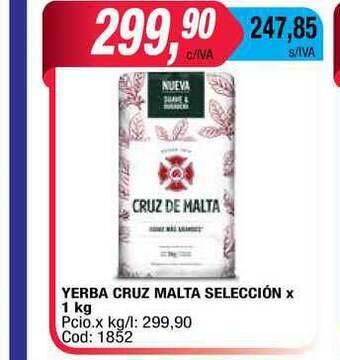 Maxiconsumo Yerba Cruz Malta Seleccion x 1kg oferta