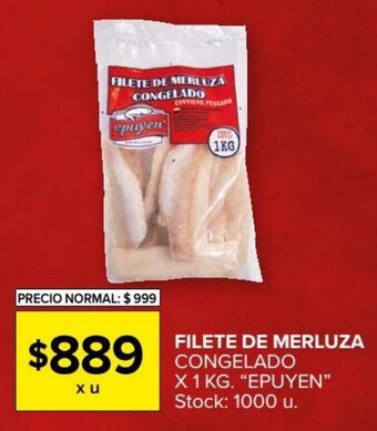 Carrefour Epuyen Filete de Merluza Congelado x 1 kg oferta