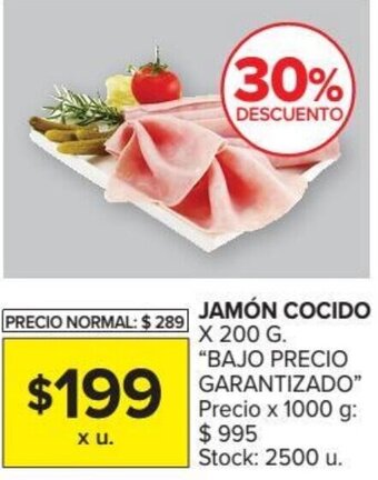 Carrefour Bajo Precio Garantizado Jamón Cocido oferta