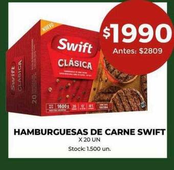 Super MAMI Hamburguesas De Carne Swift oferta