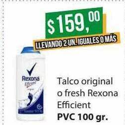 Supermercados Damesco Talco Original O Fresh Rexona Efficient oferta