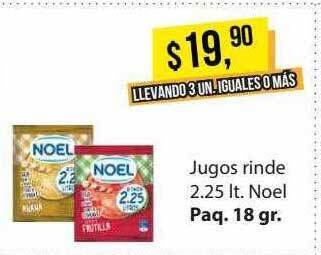 Supermercados Damesco Jugos Rinde 2.25 Lt. Noel oferta