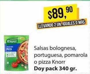 Supermercados Damesco Salsas Bolognesa Portuguesa Pomarola O Pizza Knorr oferta