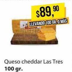Supermercados Damesco Queso Cheddar Las Tres oferta