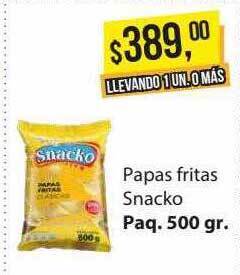 Supermercados Damesco Papas Fritas Snacko oferta