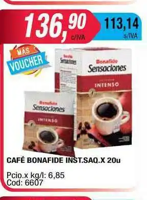 Maxiconsumo Cafe Bonafide Inst.saq x 20u oferta