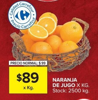 Carrefour Naranja de Jugo oferta