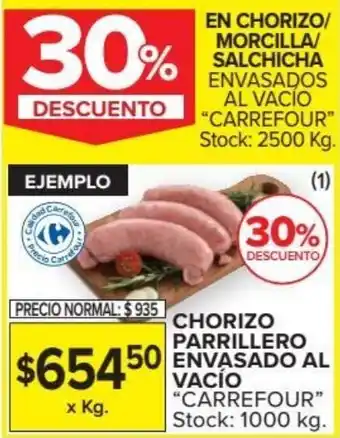Carrefour Carrefour Chorizo Parrillero Envasado Al Vacío oferta