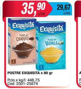 Maxiconsumo Postre Exquisita x 80gr oferta