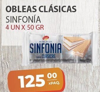 Sinfonía Obleas Clásicas 4 un x 50 gr