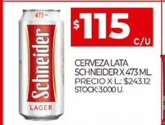 Supermercados DIA Schneider Cerveza Lata x 473 ml oferta