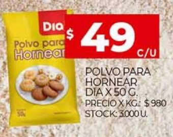 Supermercados DIA Polvo Para Hornear Dia x 50 g oferta