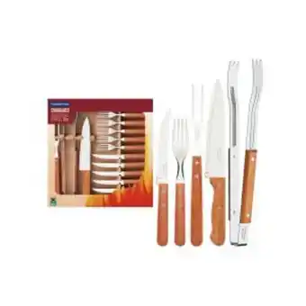 Pinturerías Rex Set 15 cubiertos tramontina dynamic mango de madera oferta
