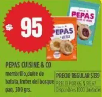 Supermercados Vea Cuisine & Co Pepas membrillo, dulce de batata, frutos del bosque 300grs oferta