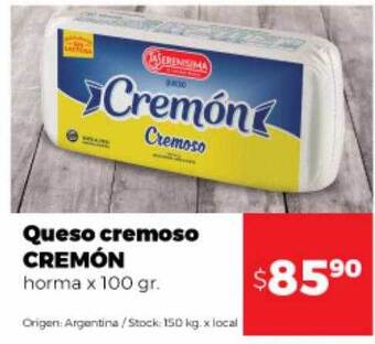 Disco Queso Cremoso Cremón oferta