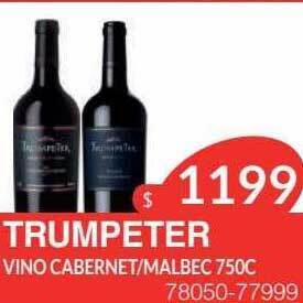 Masivos Trumpeter Vino Cabernet-malbec 750c oferta
