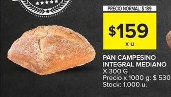 Carrefour Pan Campesino Integral Mediano oferta