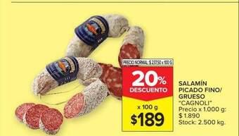 Carrefour Salamín Picado Fino Grueso oferta