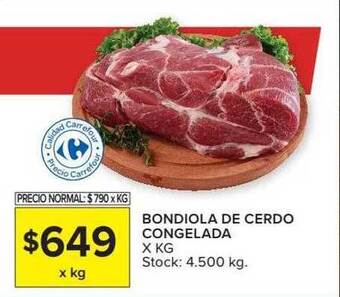 Carrefour Bondiola De Cerdo Congelada oferta