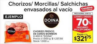 Carrefour Chorizo Fresco De Cerdo Bombón oferta