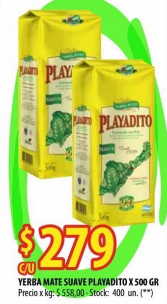 Punto Mayorista Yerba Mate Suave Playadito x 500 gr oferta