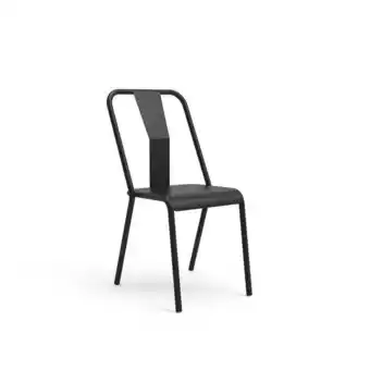 Coto Silla caño y chapa metalfranch 90 cm negro oferta