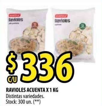 Punto Mayorista Acuenta Ravioles x 1 kg oferta