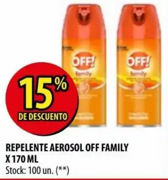 Punto Mayorista Off Family Repelente Aerosol x 170 ml oferta