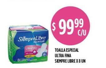 Siempre Libre Toalla Especial Ultra Fina x 8un