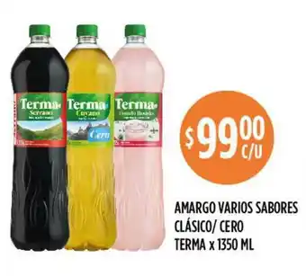 Supermercados Toledo Terma Amargo Varios Sabores Clásico/ Cero x 1350ml oferta