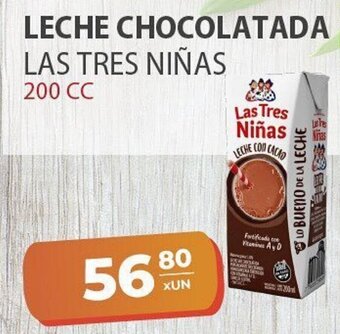 El Milagro Mayorista Las Tres Niñas Leche Chocolatada 200 cc oferta