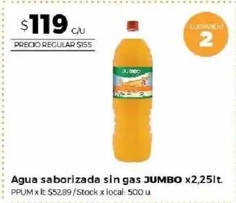 Disco Agua con sabor sin gas jumbo x 2,25l oferta